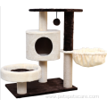 pet bed tree integrated toy platform grabbing post